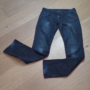 Hudson Carly Jeans Women's sz 27 Low Rise Straight Leg Dark Blue Denim Jeans